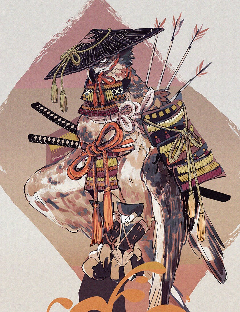 アクリルマウント作品『流浪鳥』