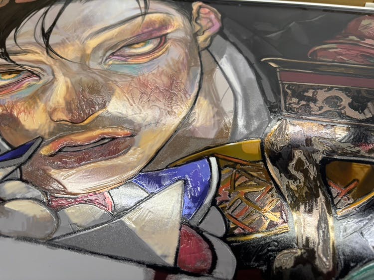 【直筆サイン入り】特殊印刷額装複製原画『食事』