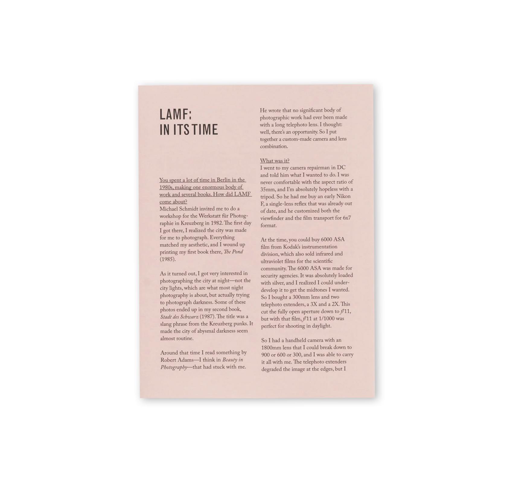 LAMF: THREE DAYS IN BERLIN, 1987 [NEW EDITION]