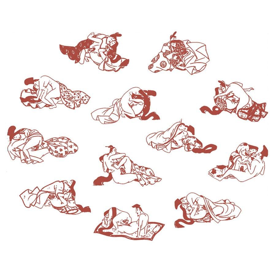 春画 トート　赤
