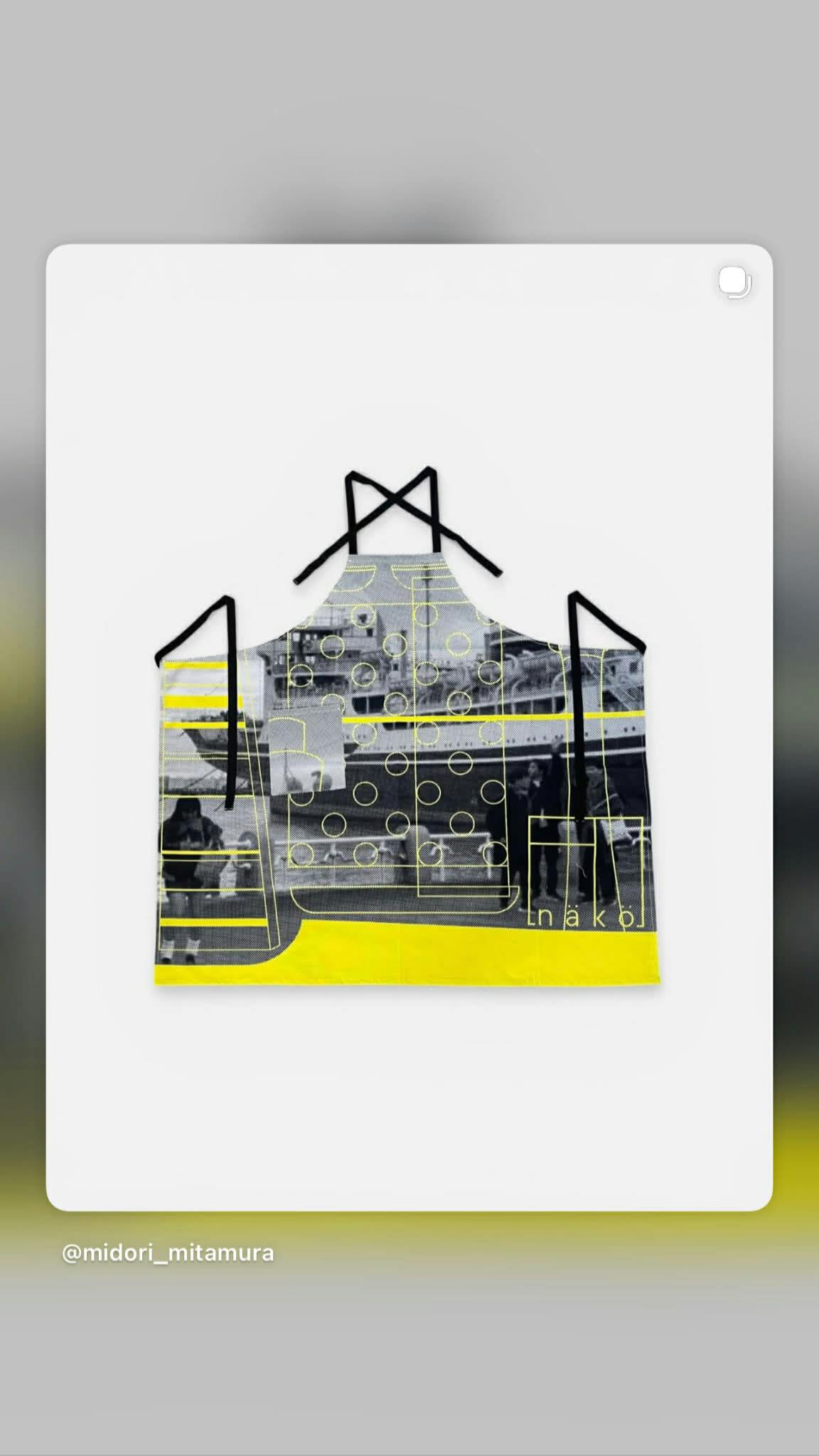 9 näkö エプロン  PORT #Yellow