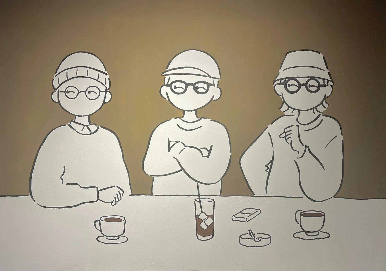 カウンターにて