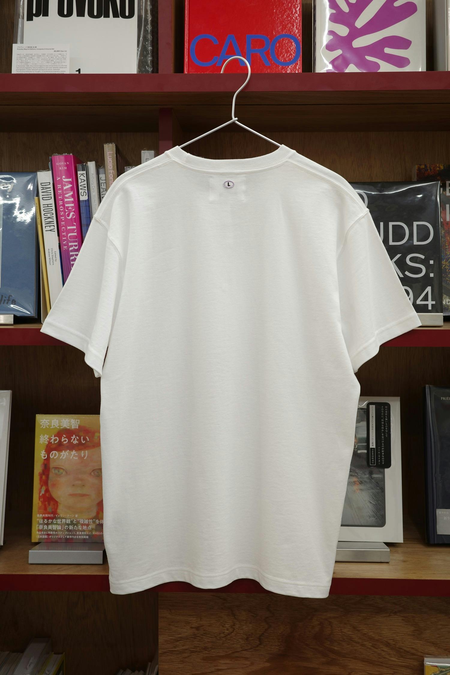 size-L EMBROIDERY Tee - mini　white