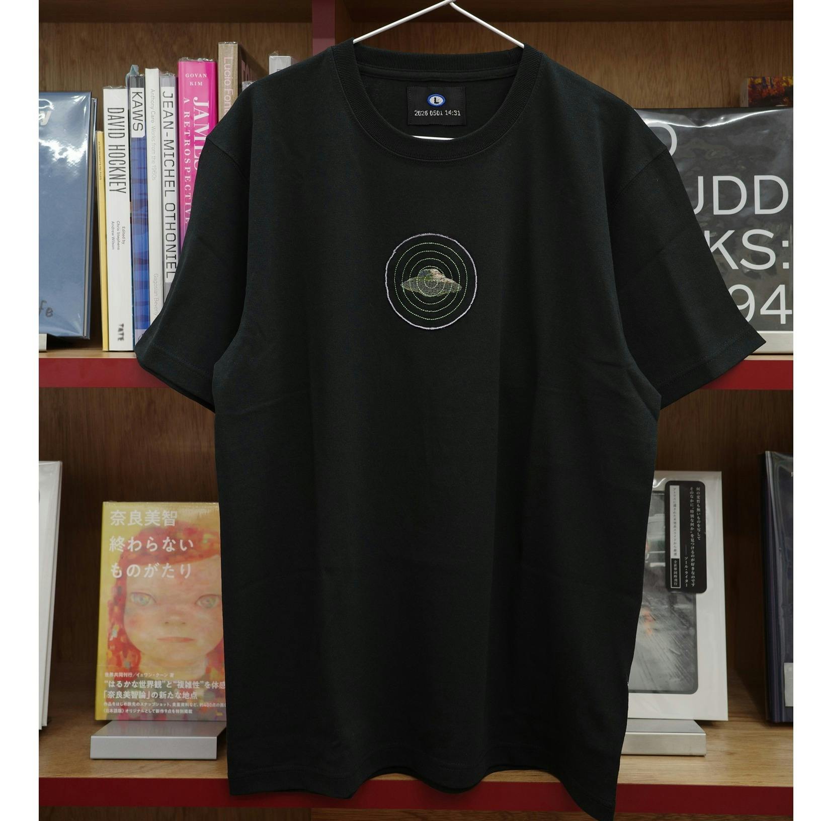 size-XL EMBROIDERY Tee - mini　black