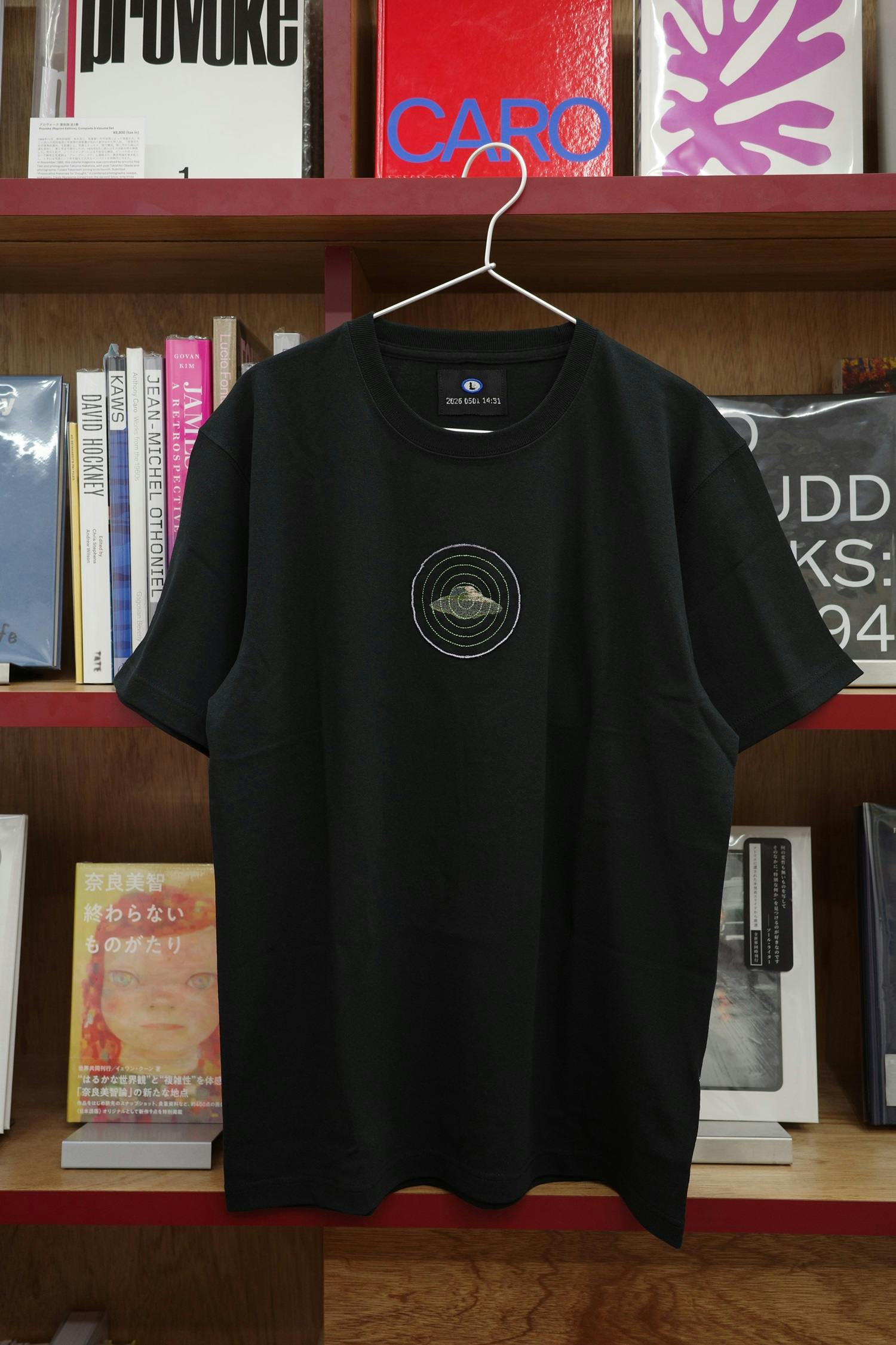 size-XL EMBROIDERY Tee - mini　black
