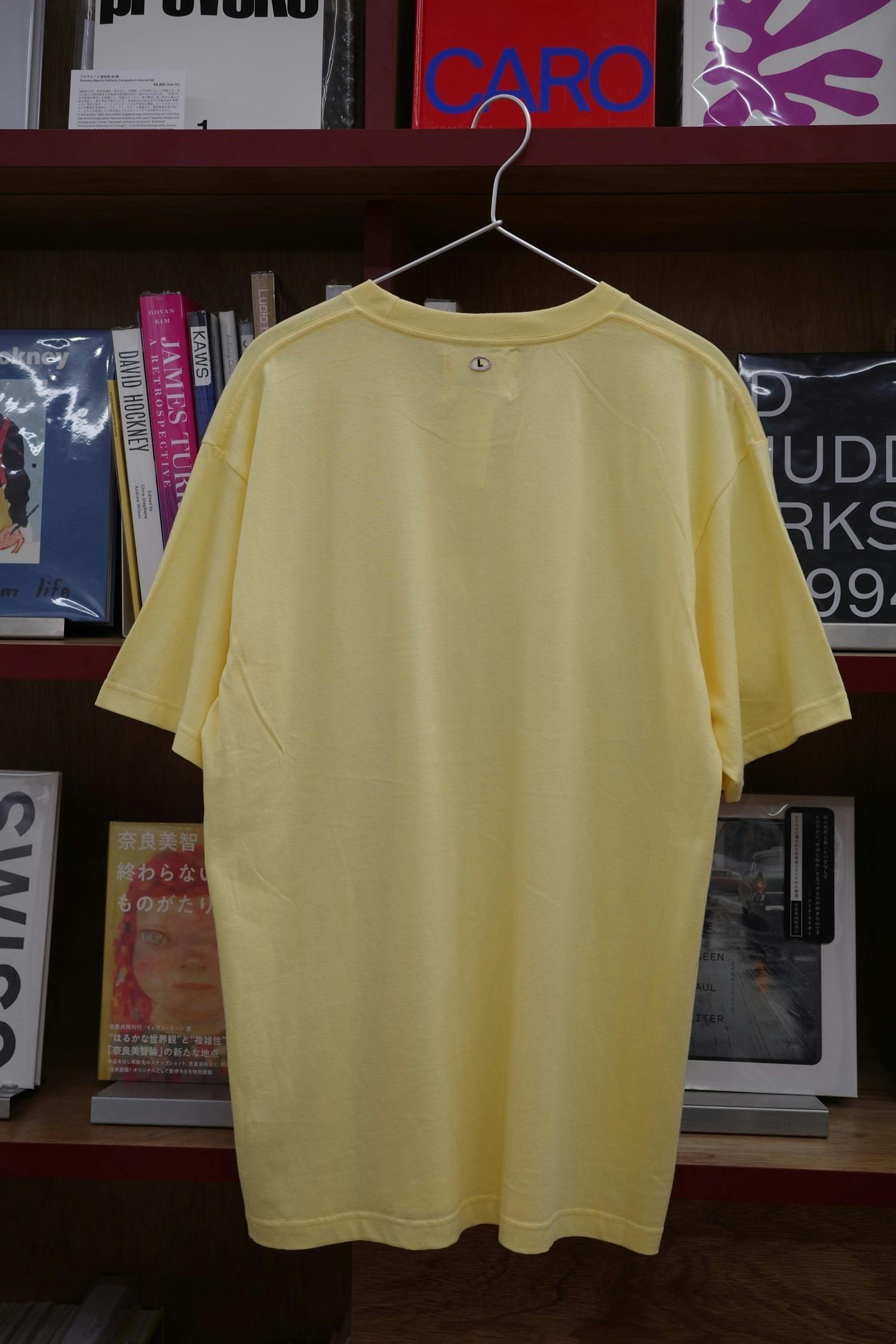 size-XL EMBROIDERY Tee - mini　yellow