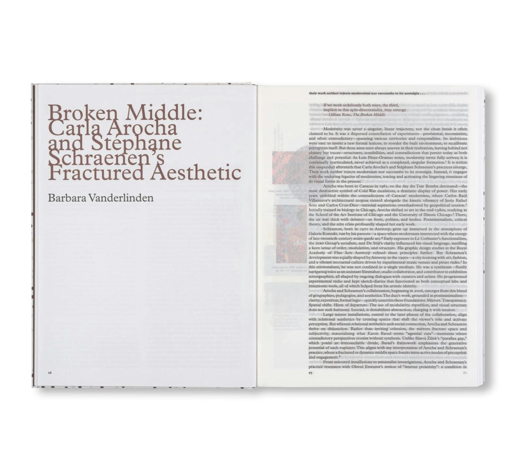CARLA AROCHA AND STEPHANE SCHRAENEN: MONOGRAPH AS PROJECT