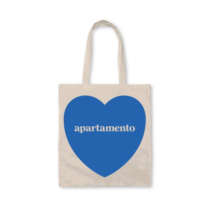 APARTAMENTO HEART TOTE BAG (BLUE FLAME)