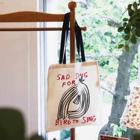 Nathaniel Russell × Pacifica Collectives "SAD SONG FOR BIRD TO SING" Tote Bag