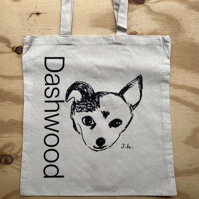 Dash wood books Tote Bag DOG ナチュナルホワイト
