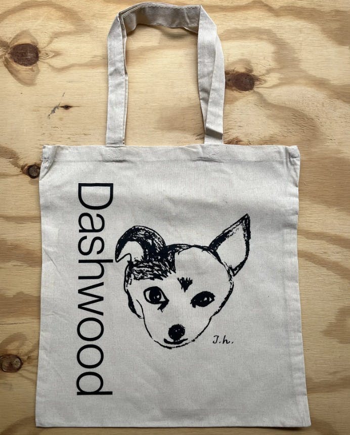 Dash wood books Tote Bag DOG ナチュナルホワイト
