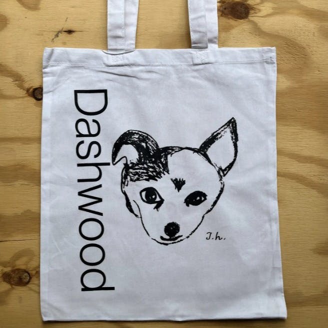 Dash wood books Tote Bag DOG ホワイト