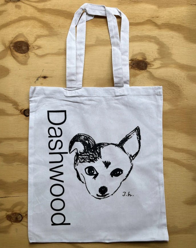Dash wood books Tote Bag DOG ホワイト