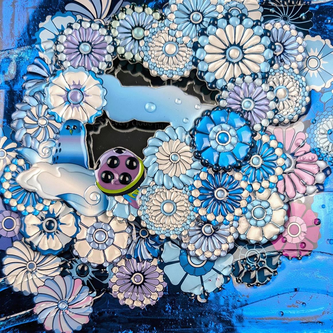 Behind the Flower on BLUE