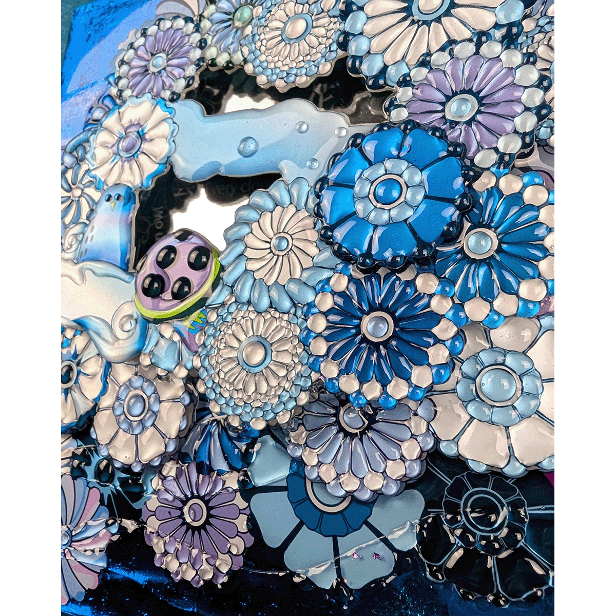 Behind the Flower on BLUE