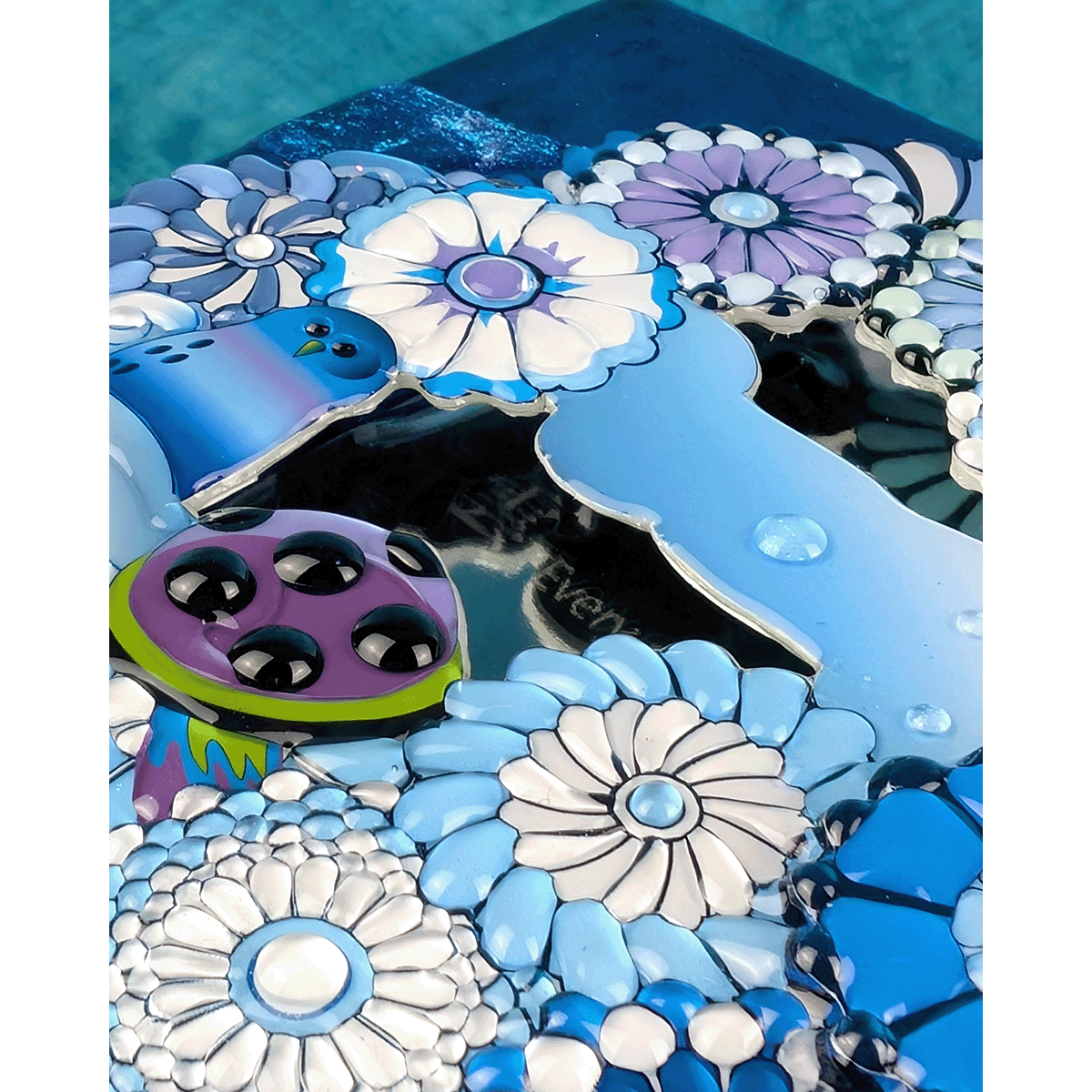 Behind the Flower on BLUE