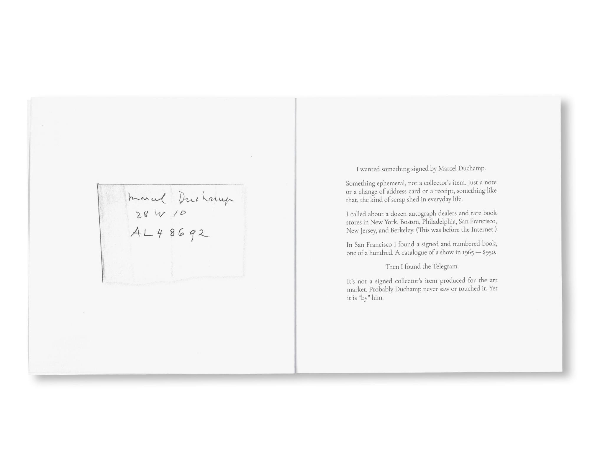 A TELEGRAM FROM MARCEL DUCHAMP [SECOND EDITION]