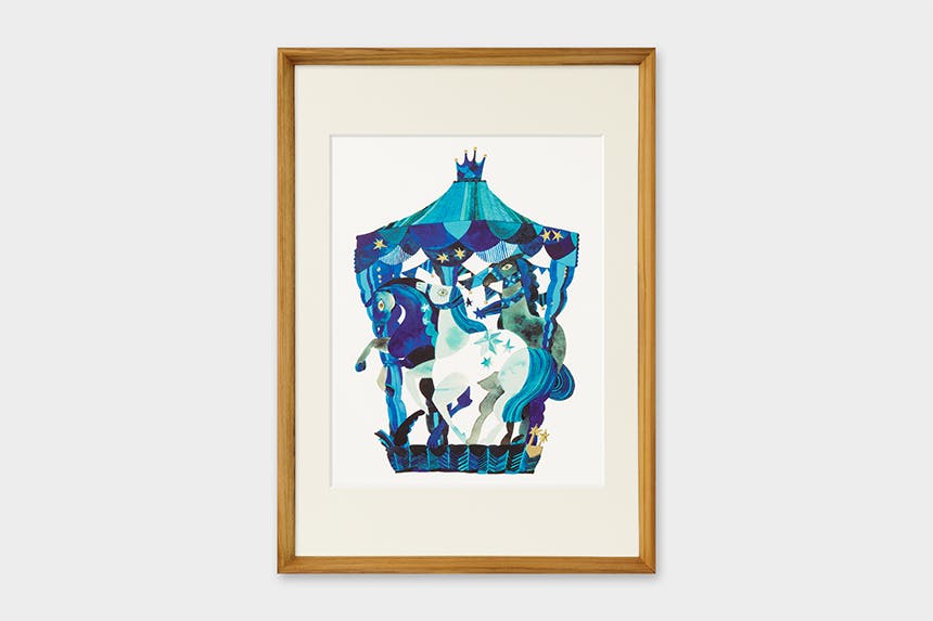 「Merry-go-round」 A3 アートポスター（額装品）