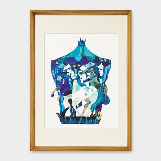 「Merry-go-round」 A3 アートポスター（額装品）