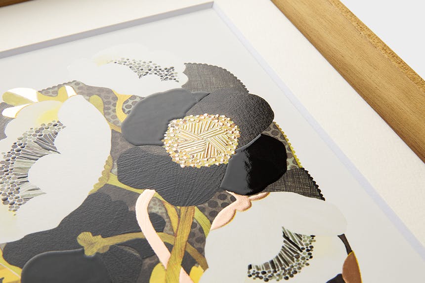 「花の肖像 Anemone」 A4 アートポスター（額装品）