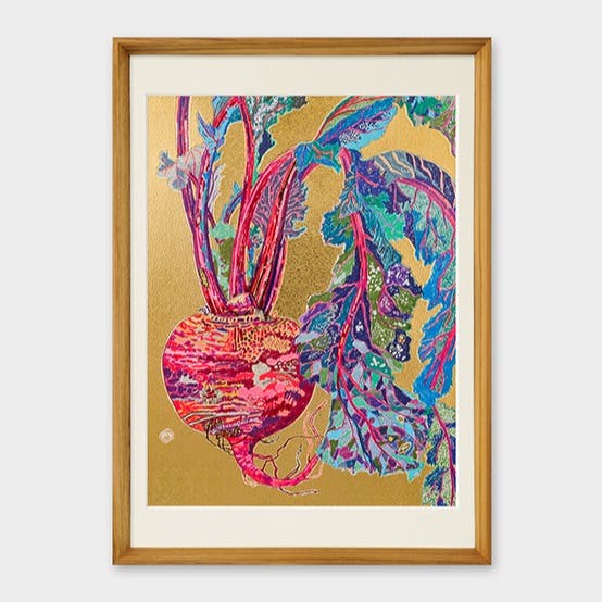 「紅い蕪」 A3 アートポスター（額装品）