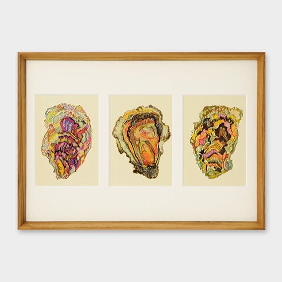 「oysters」 A3 アートポスター（額装品）