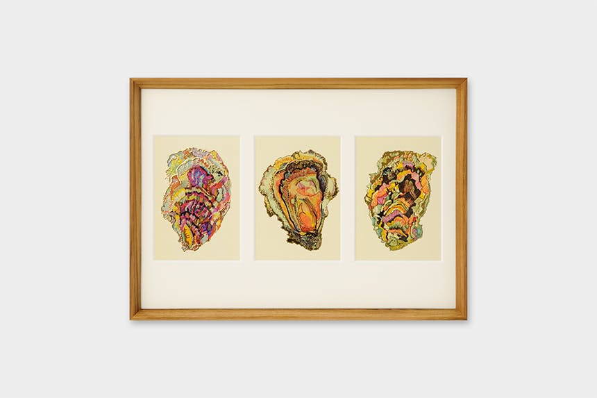 「oysters」 A3 アートポスター（額装品）