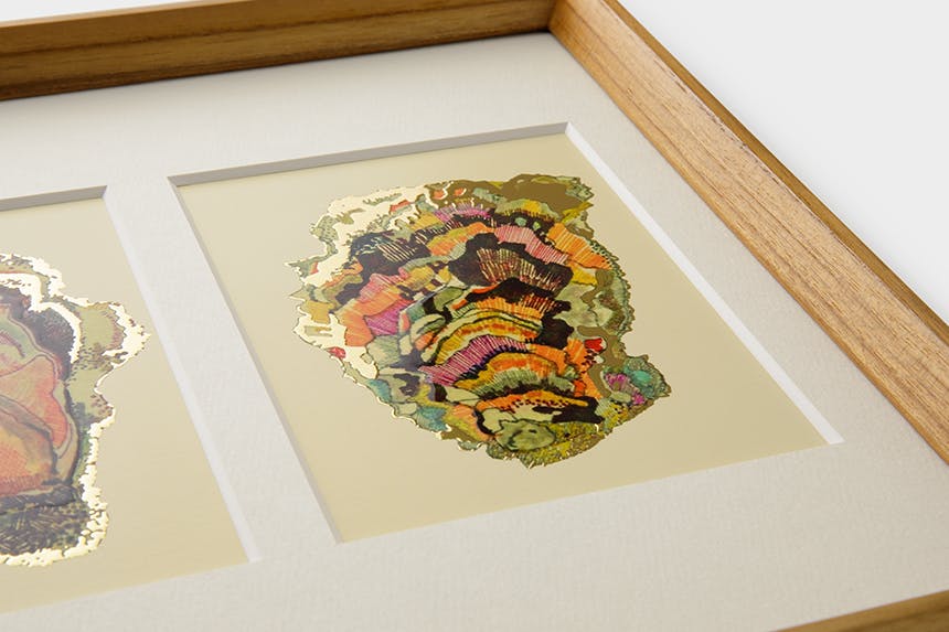 「oysters」 A3 アートポスター（額装品）