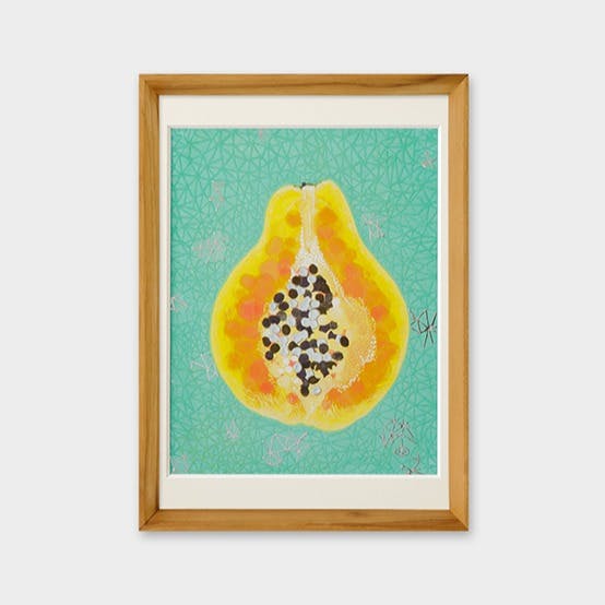「PAPAYA」 A4 アートポスター（額装品）