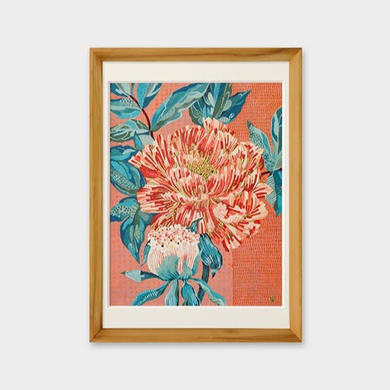 「百花の王」 A4 アートポスター（額装品）