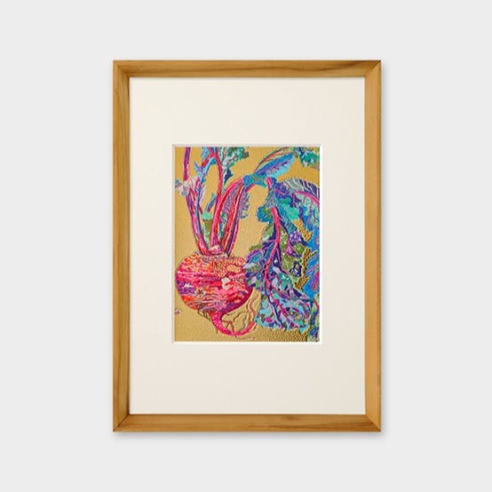 「紅い蕪」 A4 アートポスター（額装品）