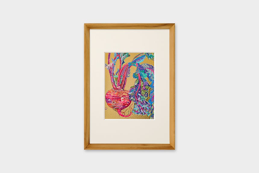 「紅い蕪」 A4 アートポスター（額装品）