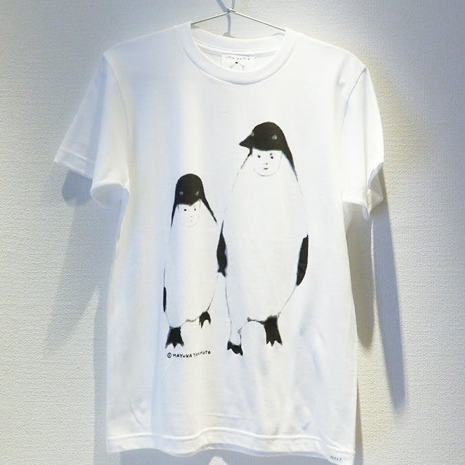山本麻友香 Tシャツ(白) Sサイズ ”little penguin brothers" /Mayuka Yamamoto original T-shirt(white) Ssize ”little penguin brothers"”