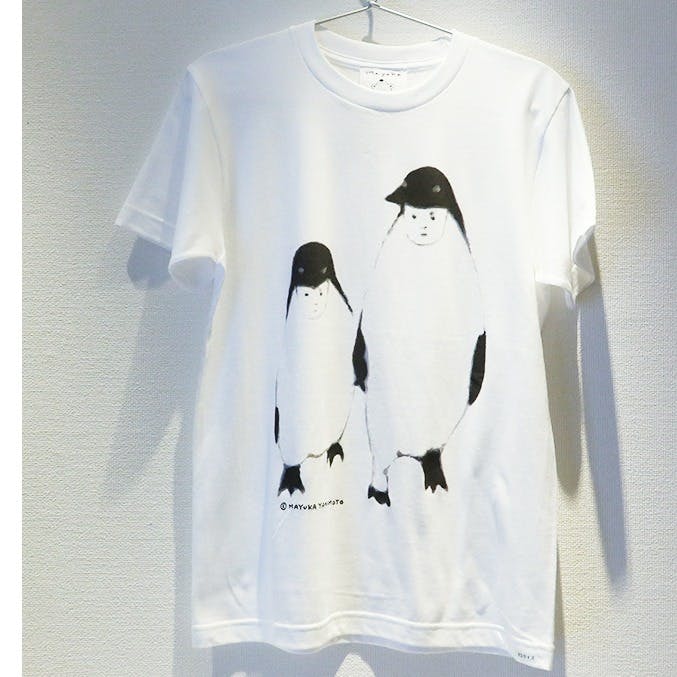 山本麻友香 Tシャツ(白) Mサイズ ”little penguin brothers" /Mayuka Yamamoto original T-shirt(white) MSsize ”little penguin brothers"”