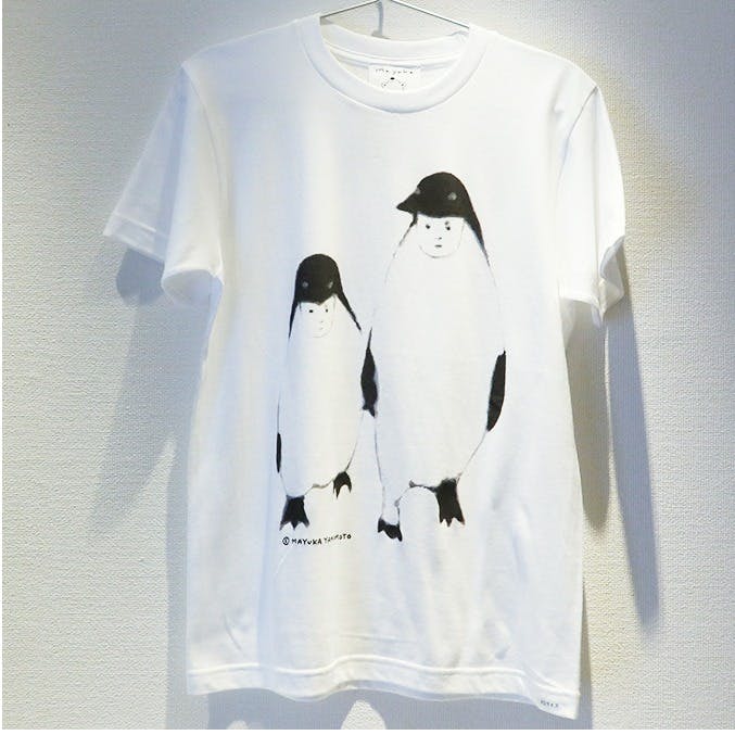 山本麻友香 Tシャツ(白) Lサイズ ”little penguin brothers" /Mayuka Yamamoto original T-shirt(white) Lsize ”little penguin brothers"”
