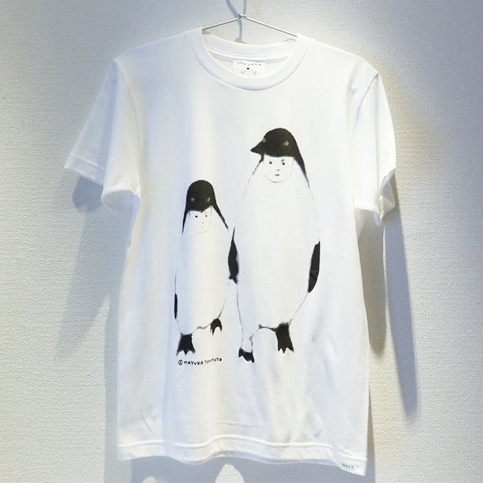 山本麻友香 Tシャツ(白) Lサイズ ”little penguin brothers" /Mayuka Yamamoto original T-shirt(white) Lsize ”little penguin brothers"”