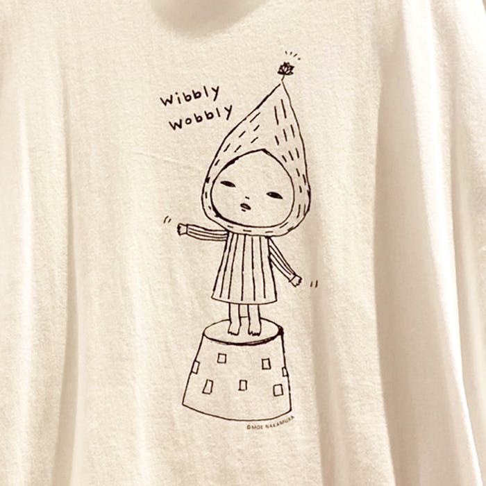 中村萌 Tシャツ Lサイズ "wibbly wobbly" Moe Nakamura T-shirt Lsize "wibbly wobbly"
