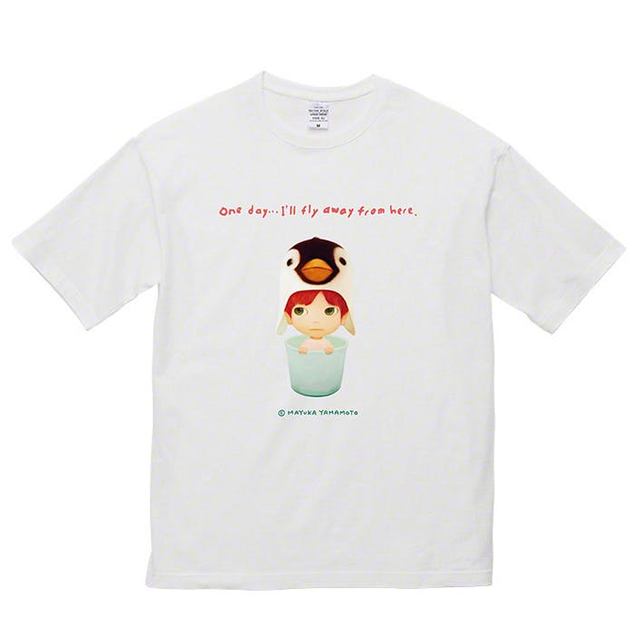 山本麻友香 Tシャツ Mサイズ "Penguin in Bucket"  /  Mayuka Yamamoto  T-shirt Msize "Penguin in Bucket"