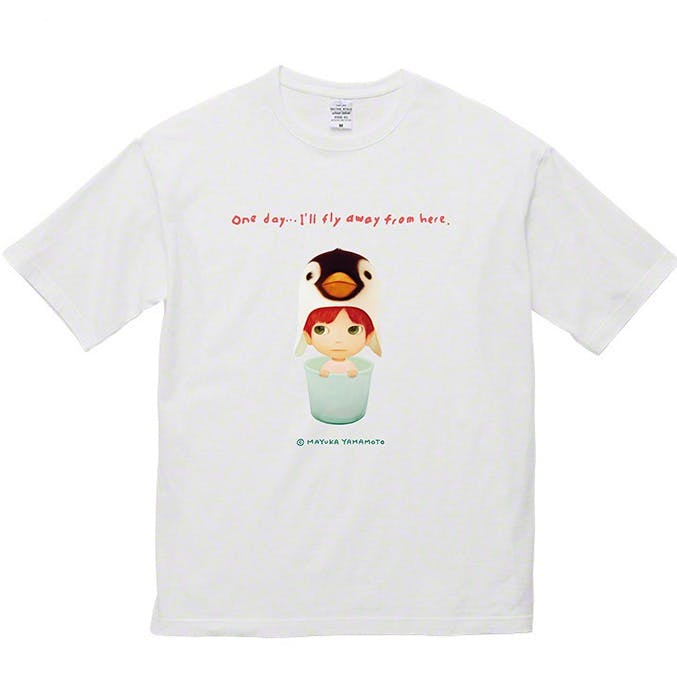 山本麻友香 Tシャツ Lサイズ "Penguin in Bucket"  /  Mayuka Yamamoto  T-shirt Lsize "Penguin in Bucket"