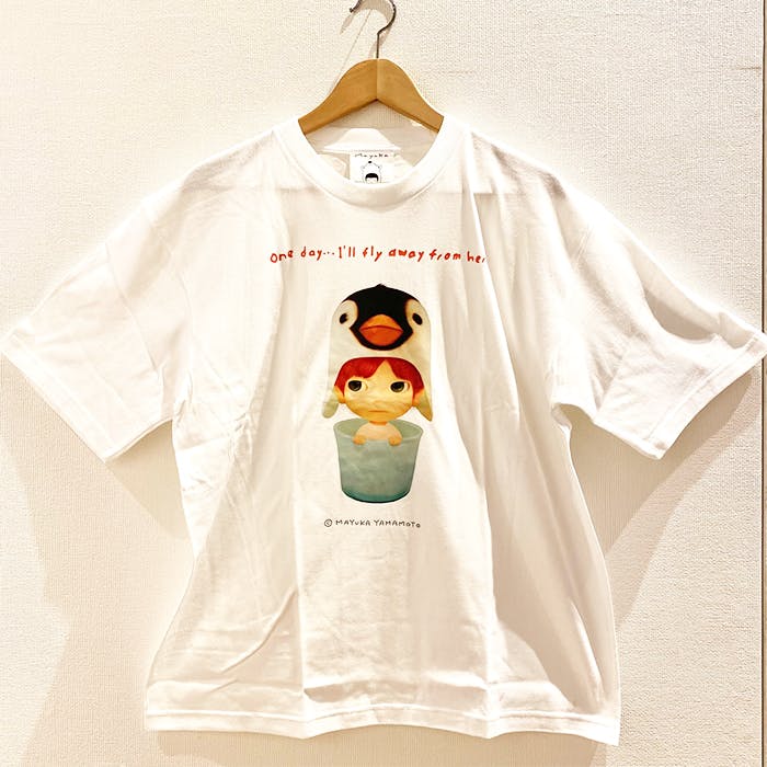 山本麻友香 Tシャツ Lサイズ "Penguin in Bucket"  /  Mayuka Yamamoto  T-shirt Lsize "Penguin in Bucket"
