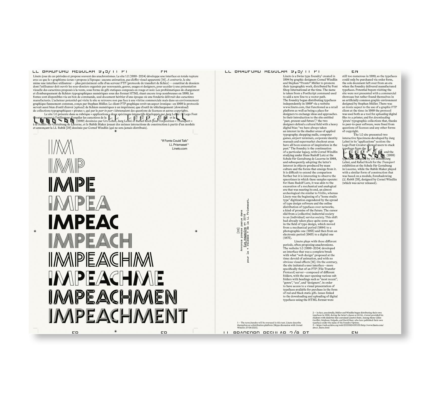 REVUE FAIRE – TO LOOK AT THINGS #30 BIS – TYPES OF TYPES: THE TYPOGRAPHIC SPECIMEN BY LINETO