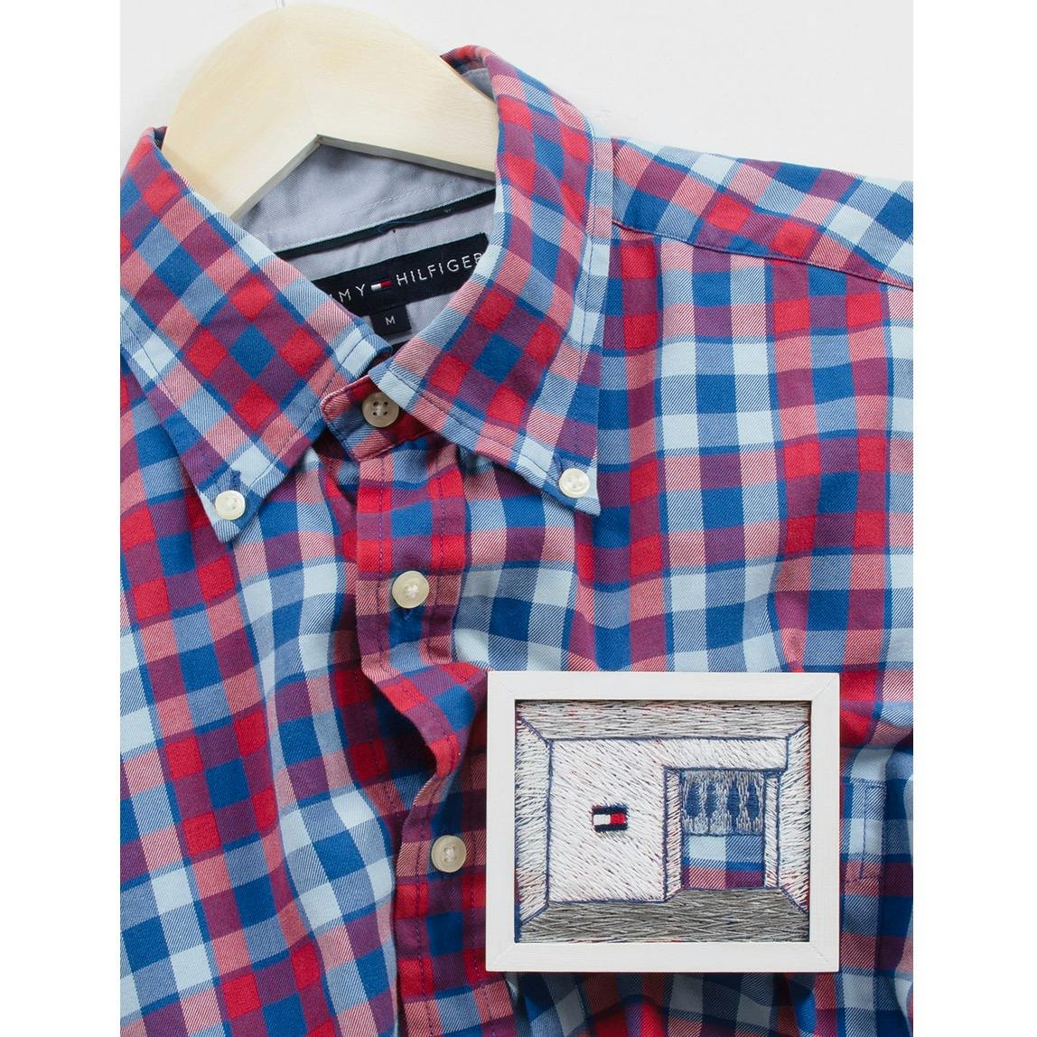 PLUS_TOMMY HILFIGER _block checked shirt