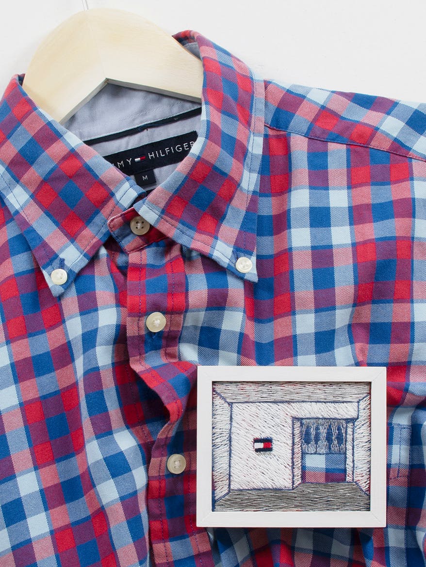 PLUS_TOMMY HILFIGER _block checked shirt