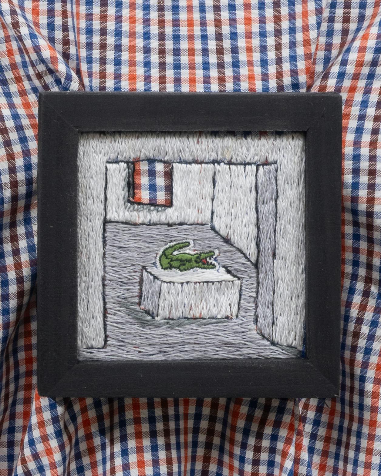 PLUS_LACOSTE _tricolor gingham shirt