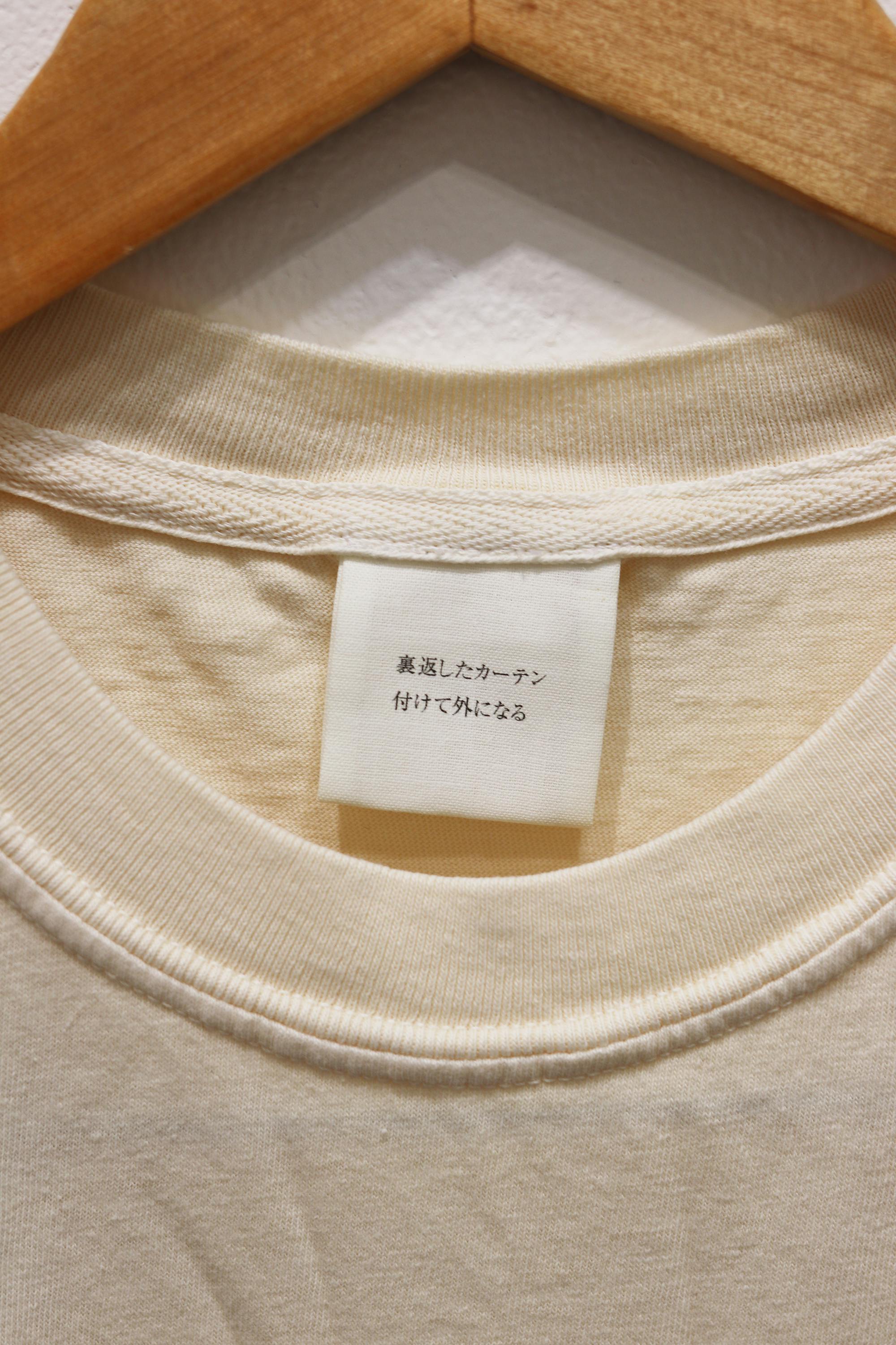 裏返したカーテン付けて外になる