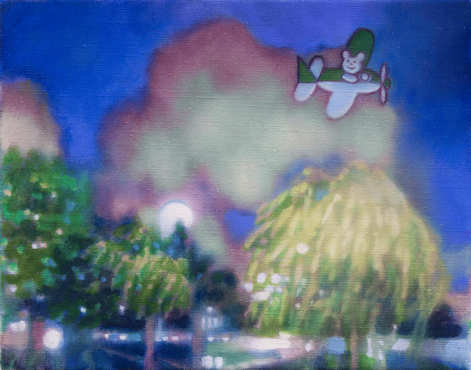 floating in the air