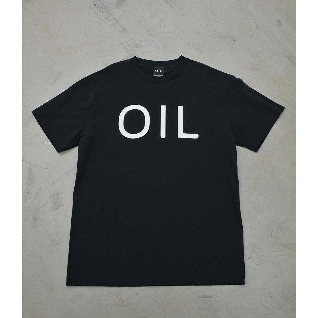Size-L　OILロゴTシャツ black