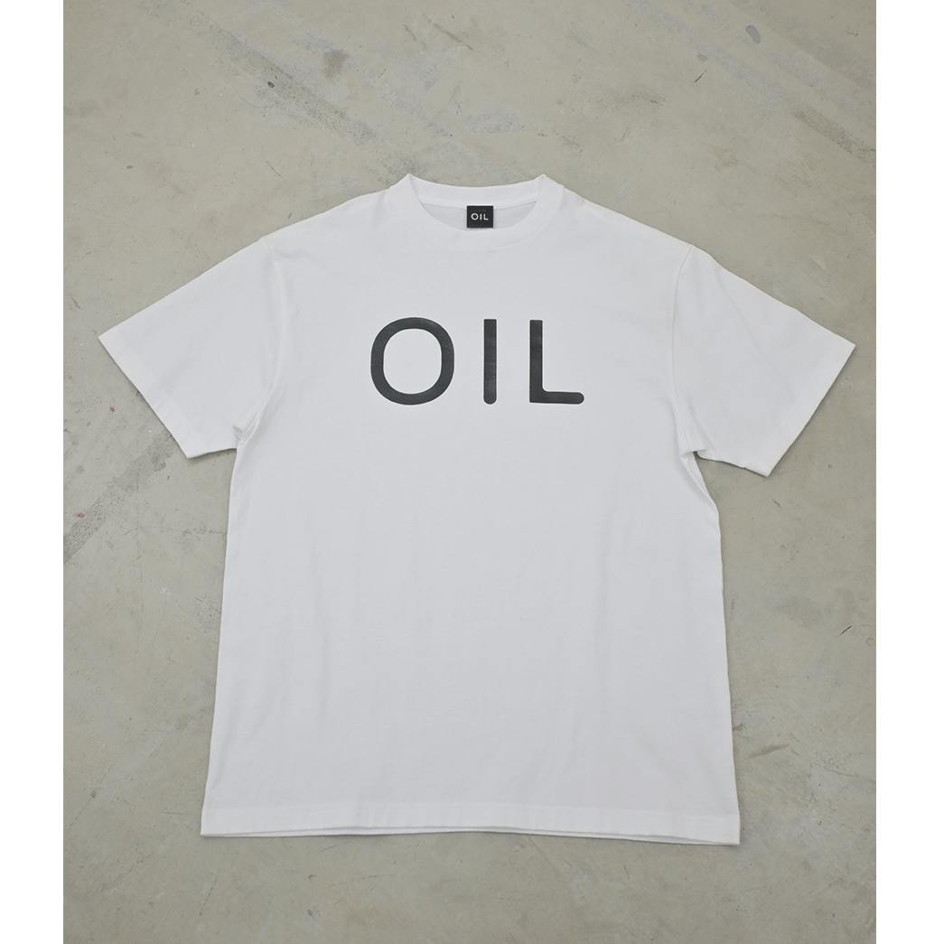 Size-S　OILロゴTシャツ white
