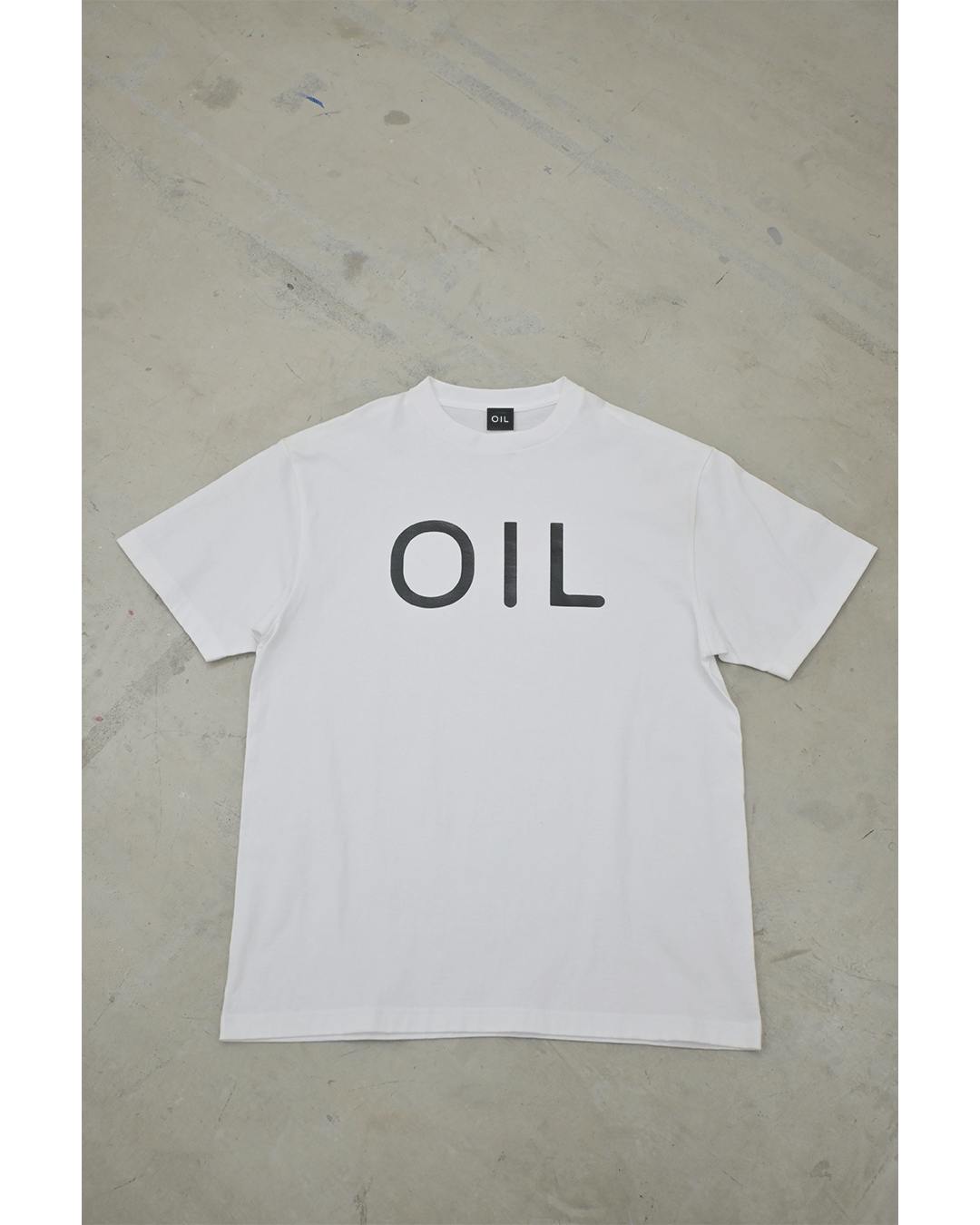 Size-S　OILロゴTシャツ white
