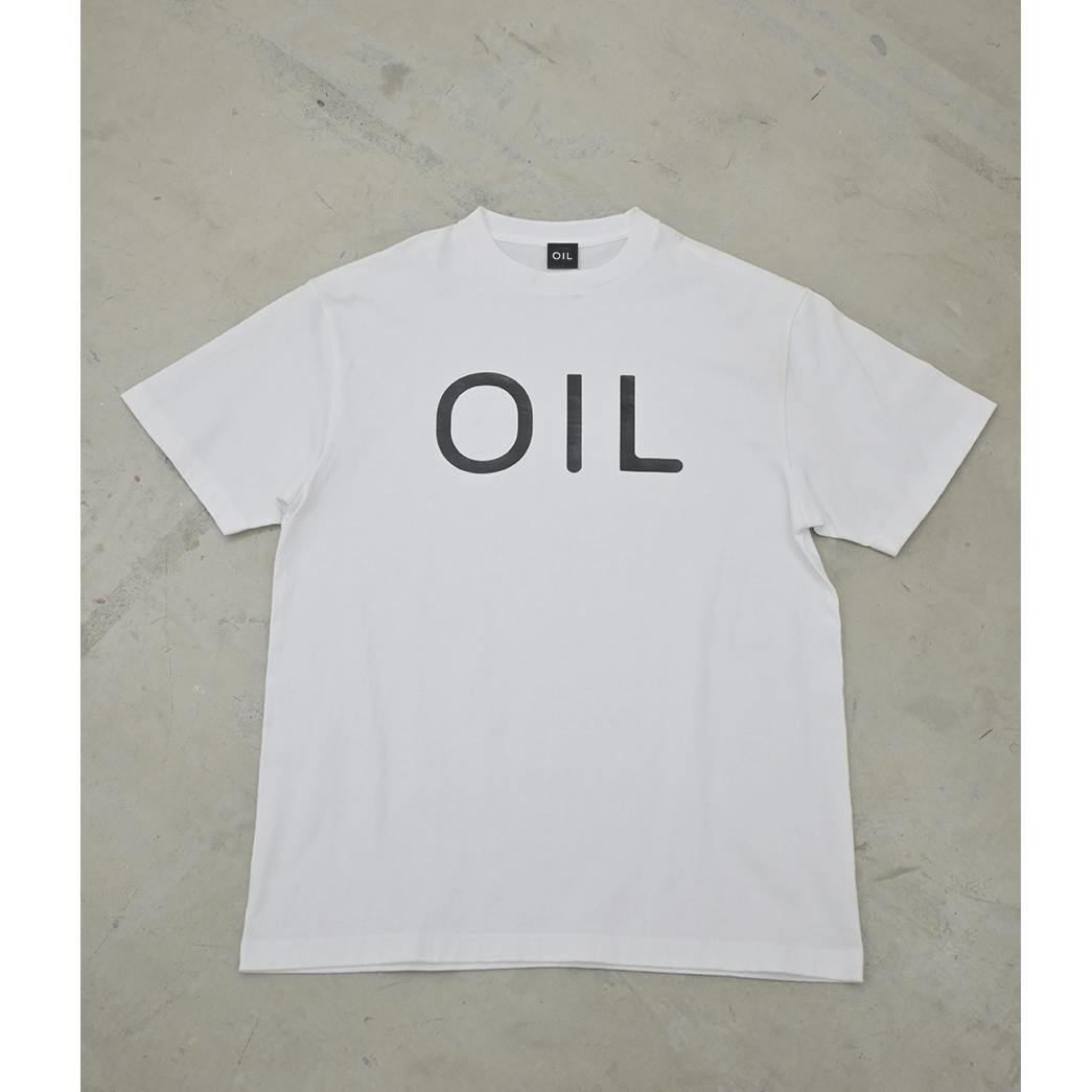 Size-L　OILロゴTシャツ white